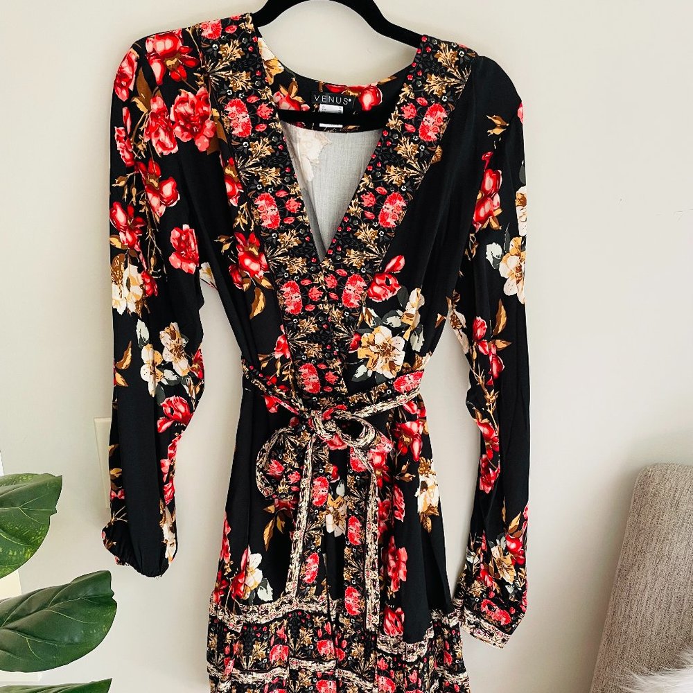 Venus Floral Print Mini Dress